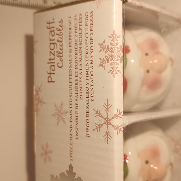Pfaltzgraff Pair Of Santa Salt & Pepper Shakers Hand Painted New In Box - Picture 2 of 8